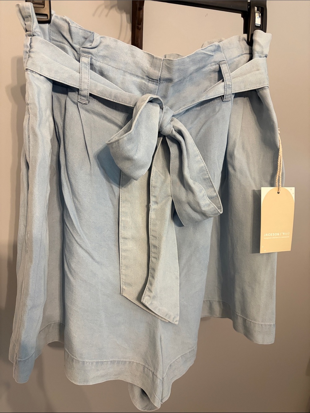 Jackson Rowe Pale Blue Tie-Waist Skater Skirt